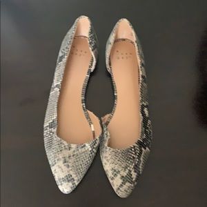 Faux Snakeskin Flats Size 7-1/2